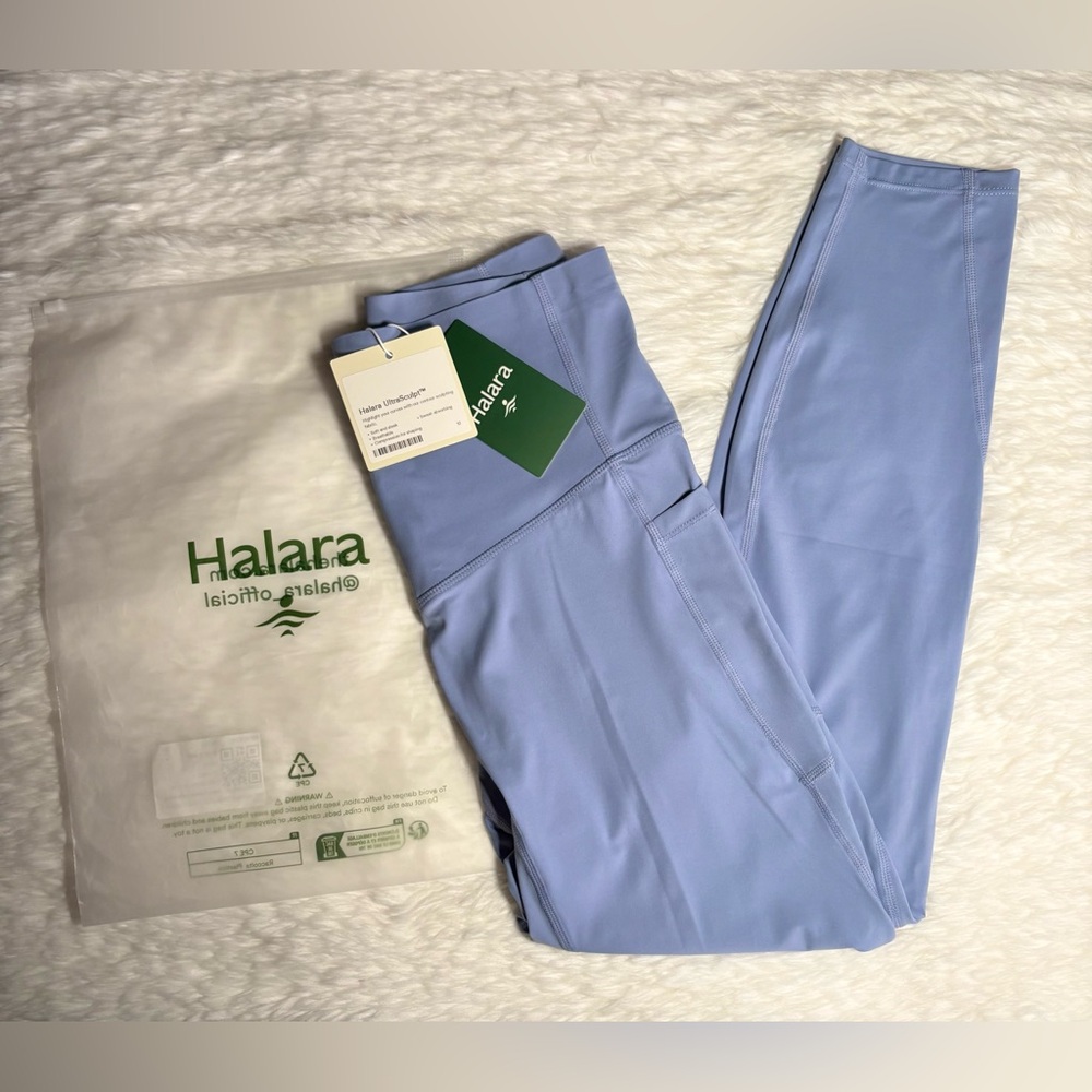 NWT Halara UltraSculpt™ High Waisted Tummy Control Pocket Leggings Baby Lavender